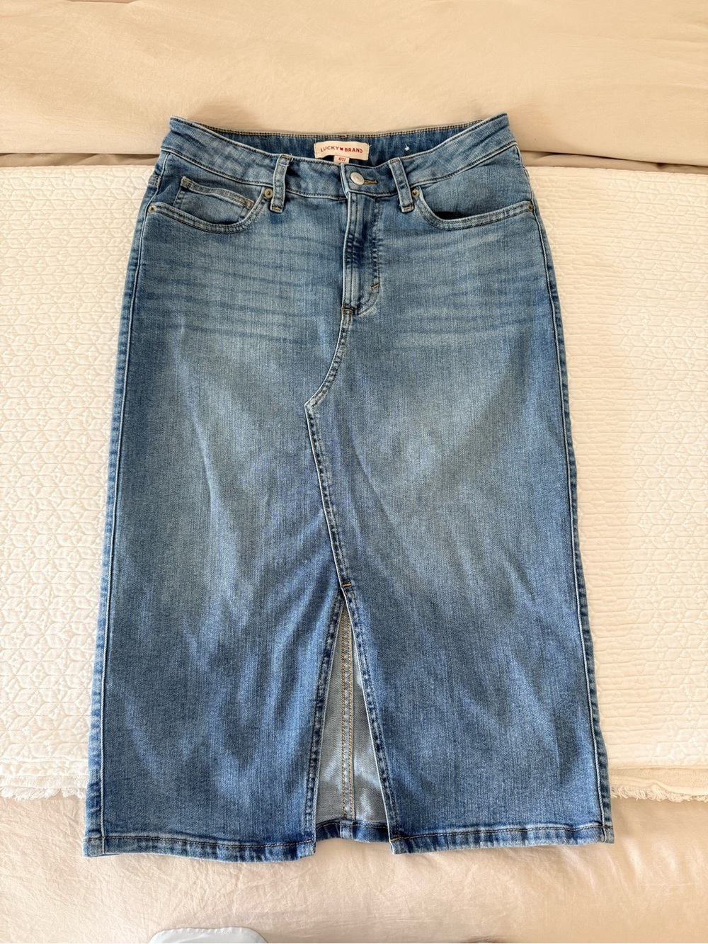 Lucky Brand Midi Jean Skirt